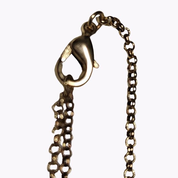 Elegant Starburst Star Pendent Rhinestone Gold Tone Chain Necklace Jewelry - Picture 5 of 7